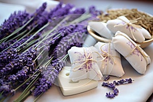 lavender sachets near a white pillow