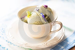 Lavender and salep icecream