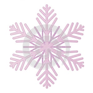 Lavender Snowflake Design Winter Holiday Crystal