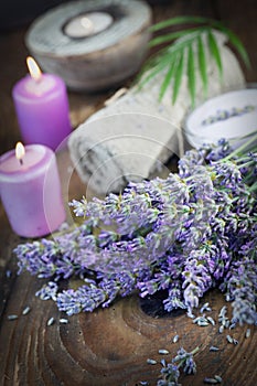 Lavender spa setting