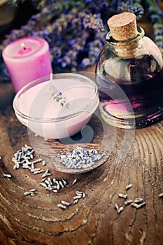 Lavender spa setting