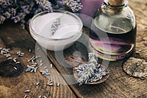 Lavender spa setting