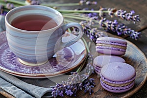 Lavender Tea and Macarons