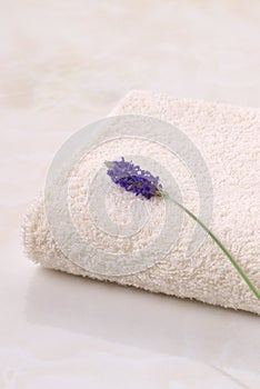 Lavender and towel