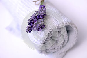 Lavender and towel