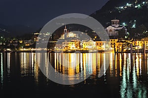 Laveno-Mombello, city lights