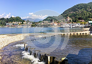 Laveno-Mombello on lake Maggiore, Italy