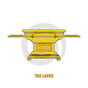 The laver, set in the tabernacle and temple of Solomon. A ritual object in the rites of the Jewish religion