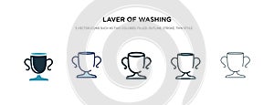 Laver of washing icon in different style vector illustration. two colored and black laver of washing vector icons designed in