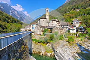 Lavertezzo in the Verzasca Valley  Ticino in Switzerland