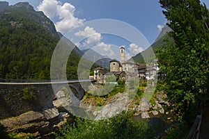 Lavertezzo village, Valle Verzasca, Ticino, Switzerland
