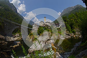 Lavertezzo village, Valle Verzasca, Ticino, Switzerland