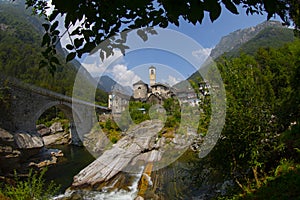 Lavertezzo village, Valle Verzasca, Ticino, Switzerland