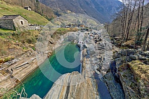 Lavertezzo village in Verzasca Valley, Switzerland