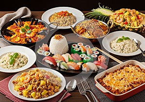 A World of Rice: Diverse International Culinary Feast