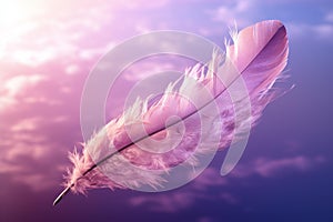 Lavish Feather purple clouds. Generate Ai