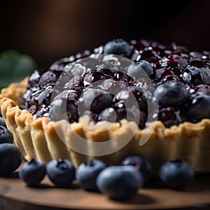 Lavish Fresh Homemade Blueberry Tart