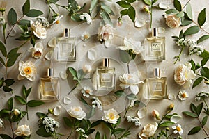 Lavish, glamorous breezes carry modern perfume notes through deluxe, aromatic spaces photo
