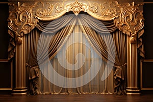 Lavish Luxury curtain. Generate Ai