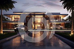 Lavish Luxury residential villa. Generate Ai