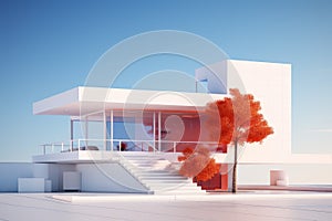 Lavish Modern sunny house. Generate Ai