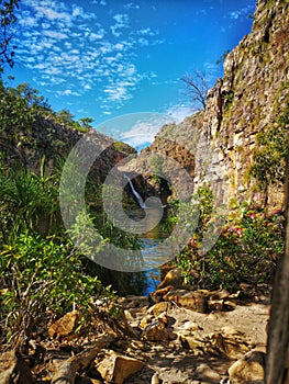 Lavish vegetation and crystal clear waters