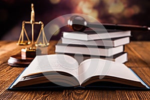 Law book concept photo