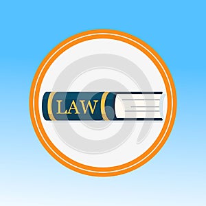 Law Book, Legal Education Flat Vector Illustration