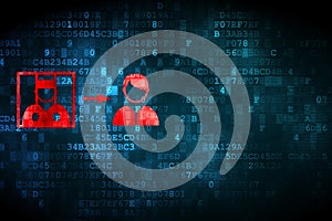 Law concept: Criminal Freed on digital background