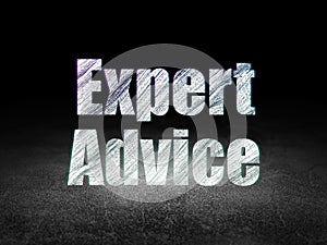 Law concept: Expert Advice in grunge dark room