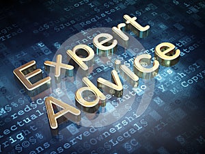 Law concept: Golden Expert Advice on digital