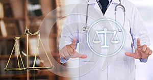 law concept Judge law medical Pharmacy compliance Health care bu photo