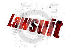 Law concept: Lawsuit on Digital background