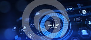 Law concept lawyer cyber digital compliance business technology concept