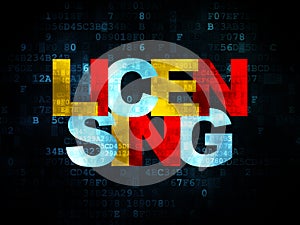 Law concept: Licensing on Digital background