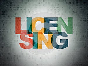 Law concept: Licensing on Digital Paper background