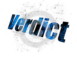 Law concept: Verdict on Digital background