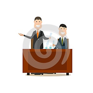 Law court people vector illustration in flat style