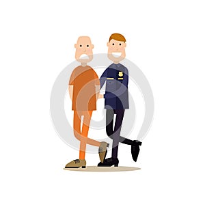 Law court people vector illustration in flat style