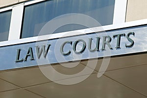 Law courts sign photo