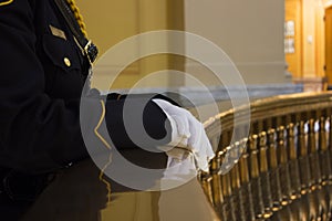 Law enforcement officer in dress uniform