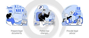 Law firm isolated cartoon vector illustrations se