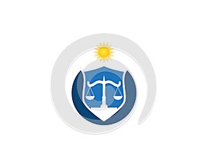 Law firm and justice logo vector template