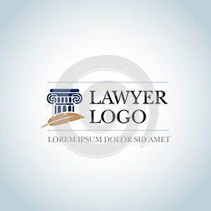 Law Firm, Law Office, Lawyer services, Isolated Vector logo template.