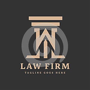 Law firm lawyer logo template photo