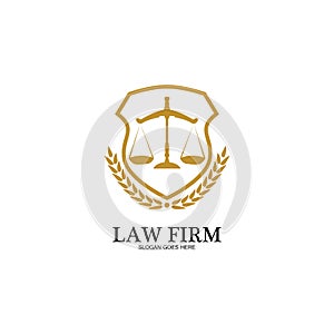 Law Firm logo and icon design template-