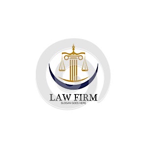 Law Firm logo and icon design template-