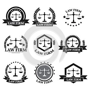 Law Firm logo set