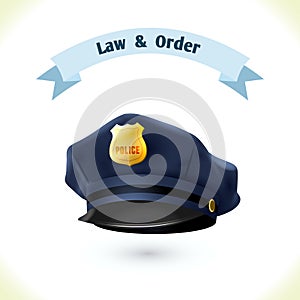 Law icon police hat