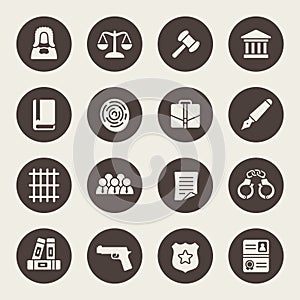 Law icon set